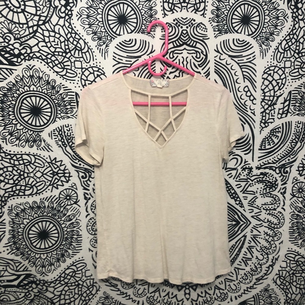 Crisscross t shirt